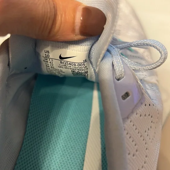 EUC Nike Air Zoom Pegasus 36 Running Shoe Grey/Hydrogen Blue - Picture 6 of 8